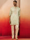 Men's Pista Green Embroidered Kurta with Palazzo